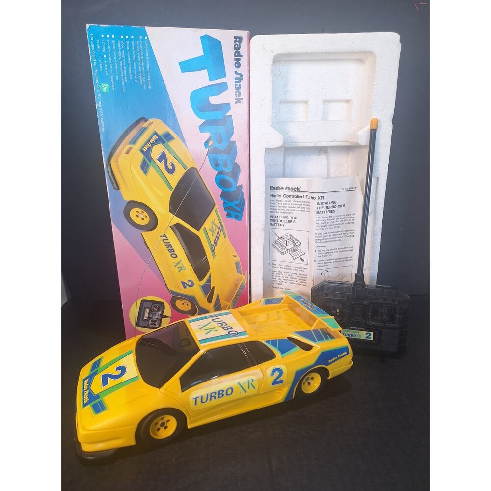 Vintage Radio Shack Turbo XR RC Car Complete Box Working 27MHz Racing Team VG++